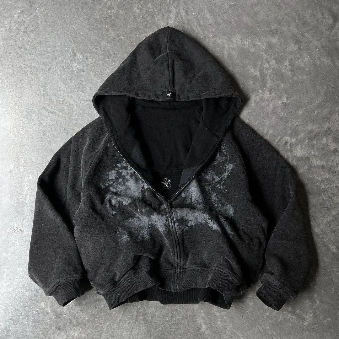 CZZ GOTHIC PRINT HOODIE